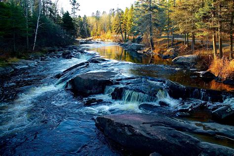 Fond D écran Paysage Forêt Cascade Eau La Nature Réflexion Rivière Canon Canada