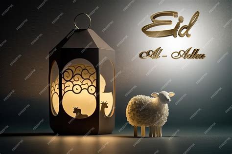 Premium Photo Elegant Eid Al Adha Eid Mubarak Islamic Greeting Card