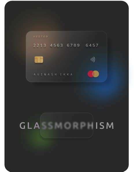 Glassmorphic Creditdebit Card Figma