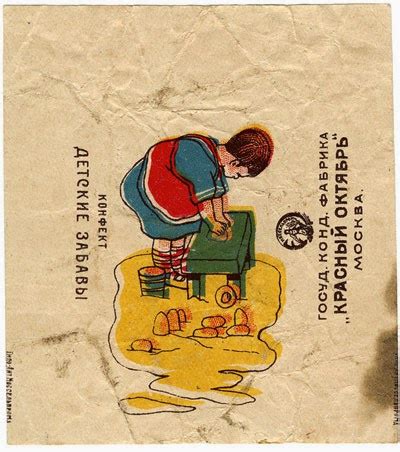 Обертки советских конфет