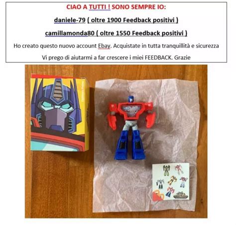 2021 MCDONALD S TRANSFORMERS Optimus Prime Bumblebee Happy Meal Robot