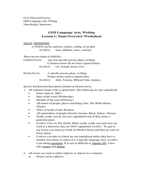 Ged Reading Practice Printable Worksheets