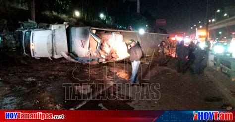 Hoy Tamaulipas Accidente En Edomex Volcadura De Trailer Con Abarrotes