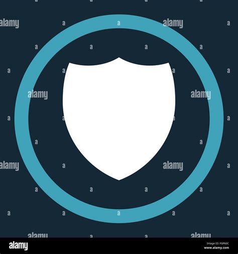 Shield Flat Blue And White Colors Rounded Vector Icon Stock Photo Alamy