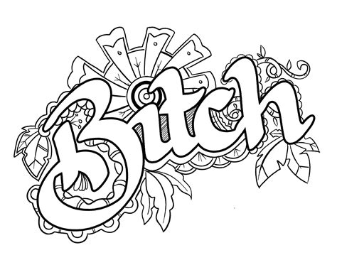 Curse Word Coloring Pages Free Printable | dev.onallcylinders.com