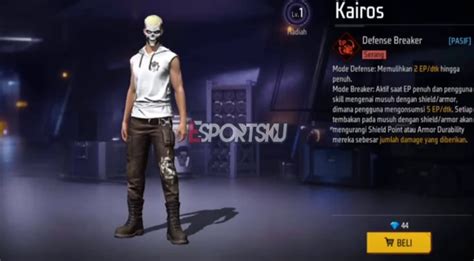 5 Tips Menggunakan Karakter Kairos Free Fire FF Esportsku