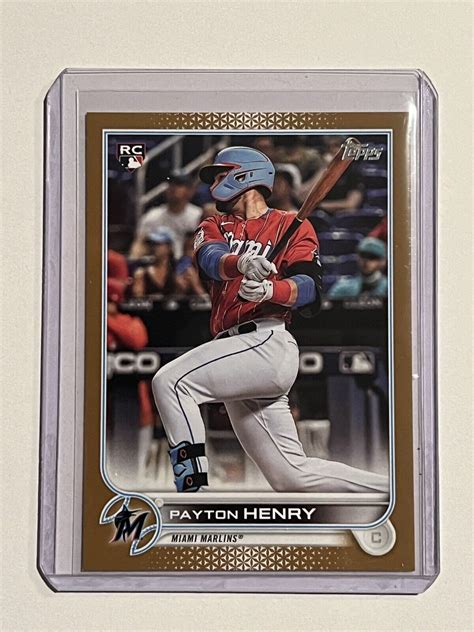 Topps Series Peyton Henry Rookie Card Gold Miami Marlins