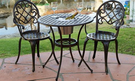 Palermo 3 Piece Bistro Set Groupon Goods