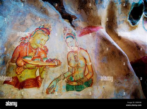 Sri Lanka Sigiriya UNESCO World Heritage Site Ancient Frescos