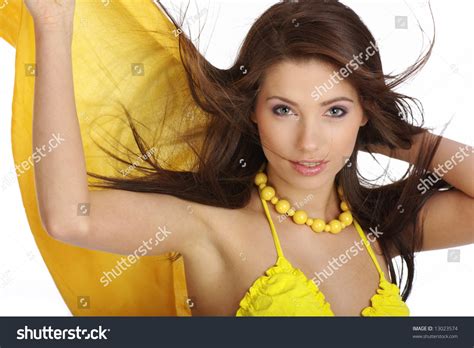 Beautiful Sexy Woman Yellow Bikini Stock Photo 13023574 Shutterstock