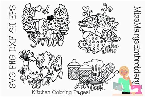 Keuken Kleurplaat Svg Keuken Svg Kleuren Svg Etsy België