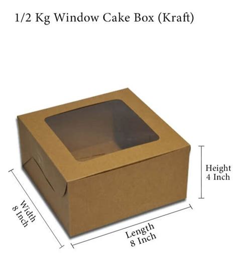 Brown Kraft Paper Window Cake Box 350 At Rs 18 Piece In Thane ID