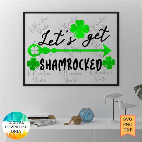 Let S Get Shamrocked Svg St Patrick S Day Svg Lucky Etsy