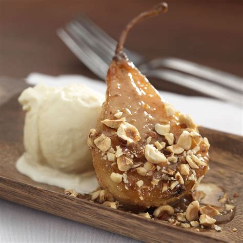 Caramelized Bosc Pears With Hazelnut Butter Recipe Pear Dessert