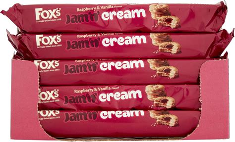 Fox S Jam N Cream Raspberry And Vanilla Flavour 20 Packets X 150g Uk Grocery