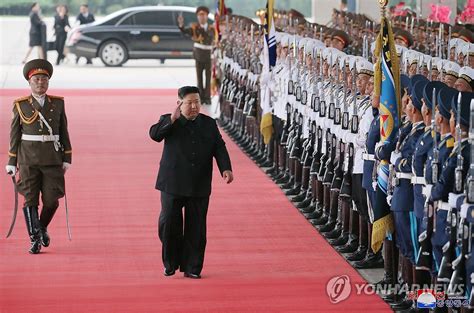 ロシア出発前の金正恩氏 聯合ニュース