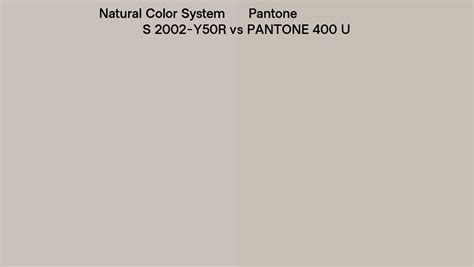 Natural Color System S 2002 Y50r Vs Pantone 400 U Side By Side Comparison