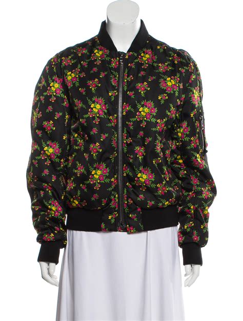 Gucci Floral Print Bomber Jacket W Tags Black Jackets Clothing