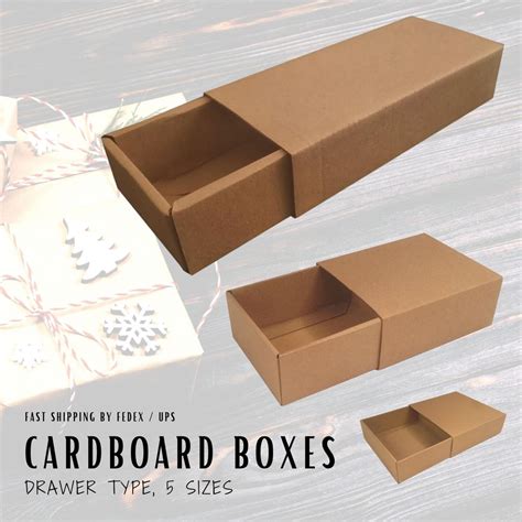 10pcs Cardboard Drawer Boxes, Packaging Boxes, Shipping Box, Mailer Packing Box, Kraft Gift Box ...