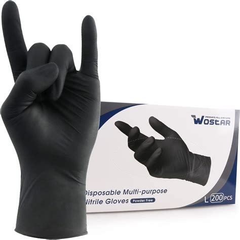 Wostar Nitrile Disposable Gloves Powder And Latex Free Touch Screen