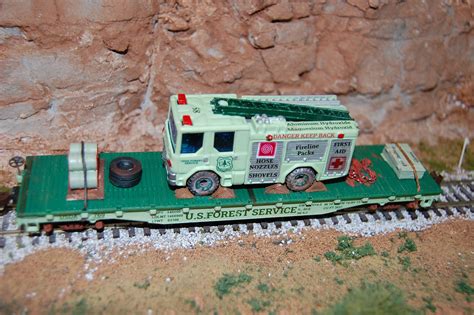 HO Scale US Fire Service Flatcar W/ Fire Truck - Etsy