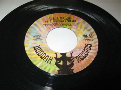 1910 Fruitgum Co 1 2 3 Red Light 45 7 Nm Buddah Original Vinyl Hear