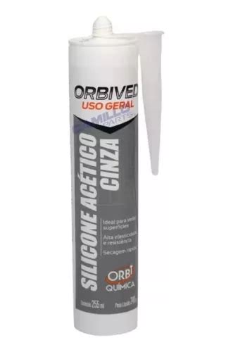 Silicone Orbived Uso Geral Acético 240g Cinza Branco Preto MercadoLivre