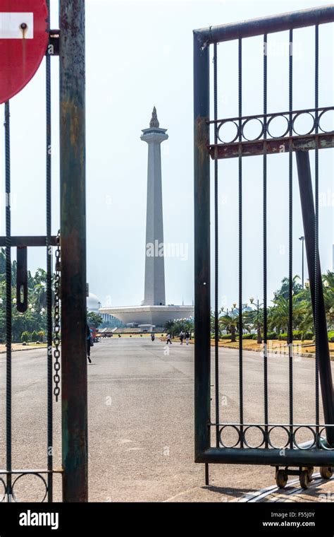 Indonesia Jakarta Merdeka Square National Monument Monas Stock Photo