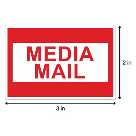 OfficeSmartLabels 3" x 2" Media Mail Labels for Mail & Shipping (Red ...