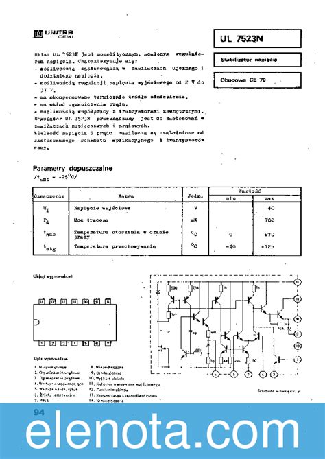 Ul Datasheet Pdf Kb Cemi Pobierz Z Elenota Pl