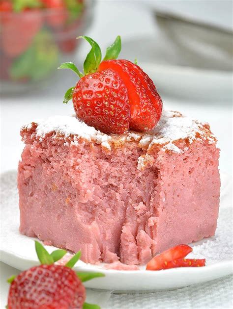 Strawberry Custard Cake - OMG Chocolate Desserts