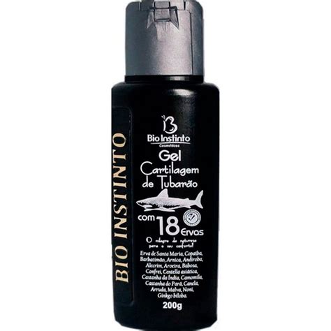 Gel Cartilagem de Tubarão 18 Ervas 200g Bio Instinto Submarino