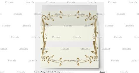 Decorativeantiquegoldborderweddingenvelopes