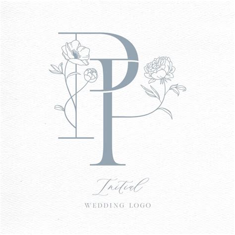 Premium Vector Vector Pp Initial Wedding Logo Monogram