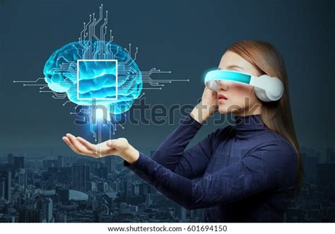 Aiartificial Intelligence Concept D Rendering Abstract Stock Photo