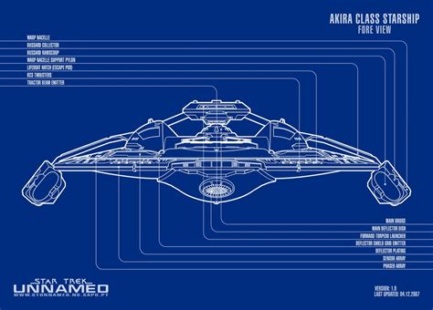 Starfleet ships — Akira-class starship blueprints via...