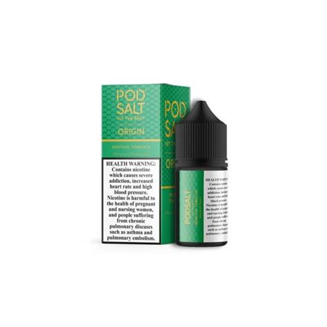 Pod Salt Origin Menthol Tobacco Mg Saltnic Ml