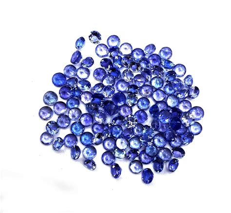 Naturel Violet Tanzanite Coupe Ronde Desser Pierre Pr Cieuse Lot