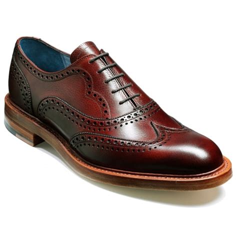 Barker Indiana Cherry Grain Lace Up Brogue Shoes