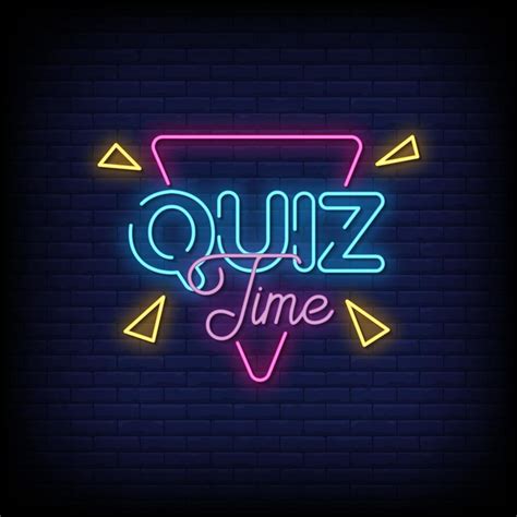 Quiz Time Neon Signs Style Text Vector 2267735 Vector Art At Vecteezy