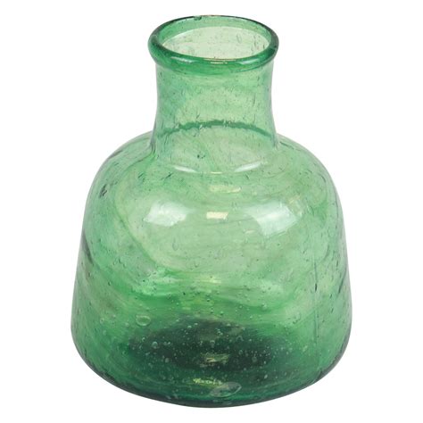 Floristik24 ch Mini Vase Glas Glasvase Blumenvase Grün Ø8 5cm H11cm