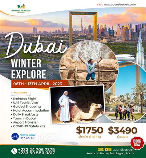 2023 Dubai monthly tours - Adansi travels