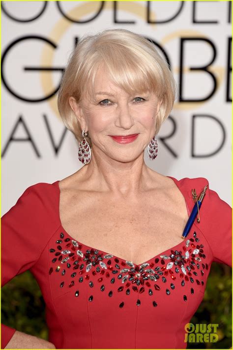 Helen Mirren Rocks a Fitted Red Dress at the Golden Globes 2015: Photo 3278023 | Helen Mirren ...