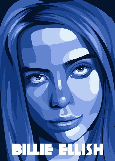 Billie Ellish On Popart St Poster By Iqbalrahmann Displate Pop