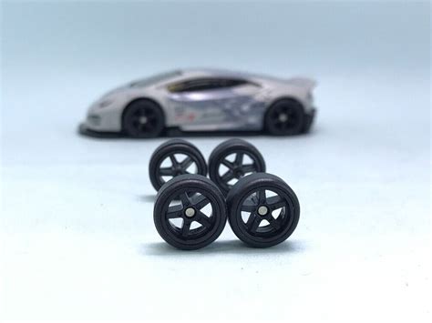 R Hot Wheels Real Riders Spoke Modern Black Extra Long Rubber Wheels Ebay