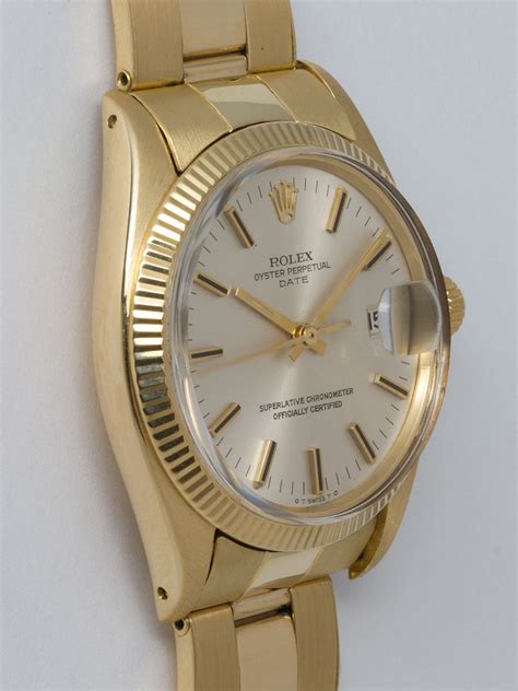 Rolex Yellow Gold Oyster Perpetual Date Wristwatch Ref 1503 At 1stDibs