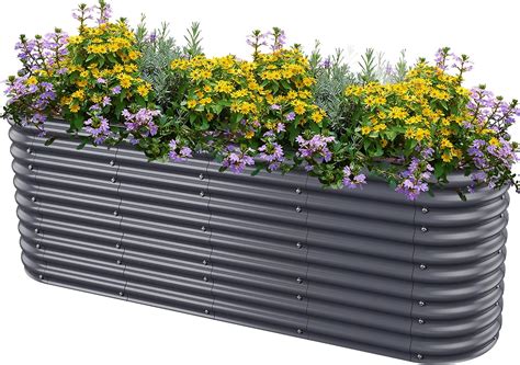 Amazon Nossta X X Ft Large Galvanized Metal Raised Garden Bed