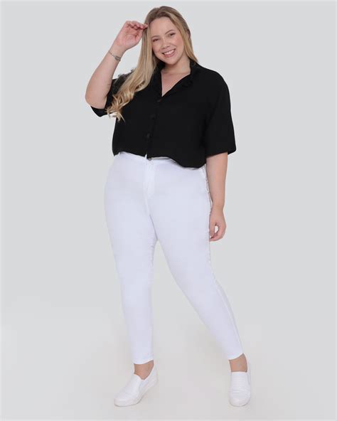 Camisa Plus Size Feminina Mullet Laranja Lojas Torra Lojas Torra