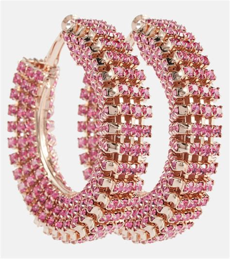 Magda Butrym Crystal Embellished Hoop Earrings Magda Butrym