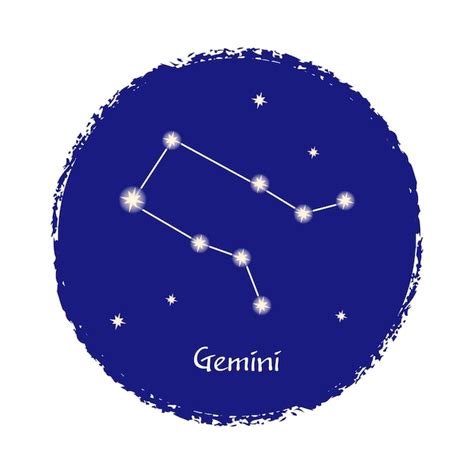 Premium Vector Gemini Zodiac Constellation Sign